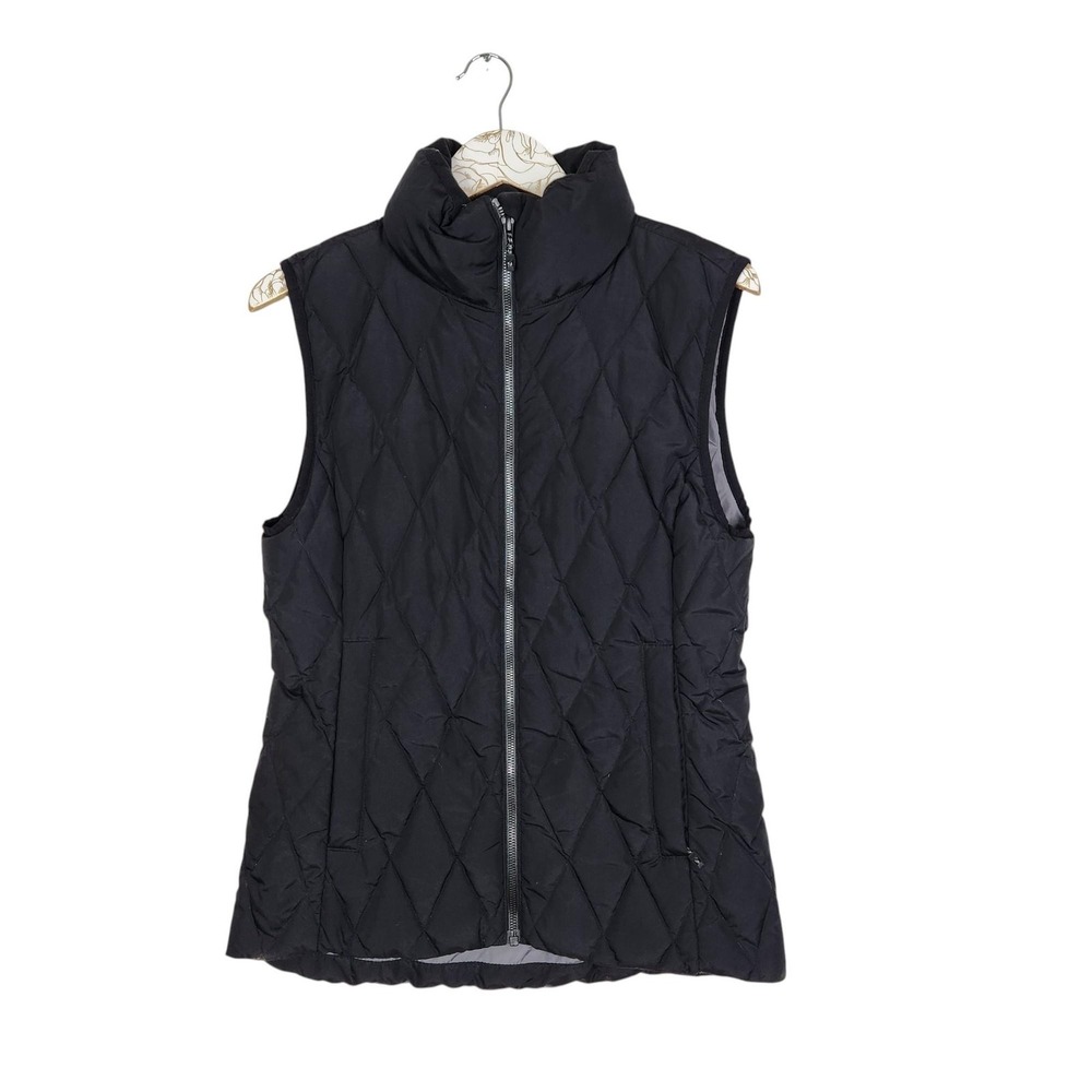 MOOSEJAW Vest Womens Small Black Quilted Down Puffer Outdoor Eco Insulated Cabin